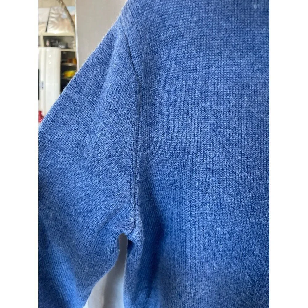 BANANA REPUBLLIC 50% ITALIAN WOOL MEN'S SZ M BLUE WITH SNAP‎ DETAIL